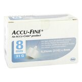 Produktbild Accu Fine sterile Nadeln f&uuml;r Insulinpens 8 mm 31 G