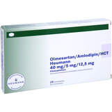 Abbildung: Olmesartan / Amlodipin / HCT Heumann 40 / 5 / 12,5mg Fta Filmtabletten, 28 St PZN 15580345