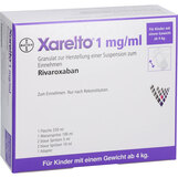Abbildung: Xarelto 1 mg / ml Granulat z.Suspension-Herstellung ab 4 kg Granulat zur Herstellung einer Suspension zum Einnehmen, 250 ml PZN 16155489