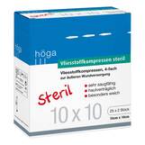 Abbildung: Vliesstoff-Kompressen 10x10 cm steril 4fach Kompressen, 25X2 St PZN 16316343