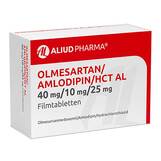 Abbildung: Olmesartan / Amlodipin / HCT AL 40 mg / 10 mg / 25 mg Fta Filmtabletten, 56 St PZN 16736246