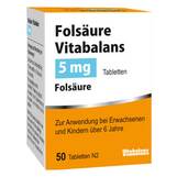 Abbildung: Folsäure Vitabalans 5 mg Tabletten Tabletten, 50 St PZN 16777110