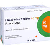 Abbildung: Olmesartan Amarox 40 mg Filmtabletten Filmtabletten, 98 St PZN 16804597