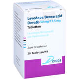 Abbildung: Levodopa / Benserazid Devatis 50mg / 12,5mg Tabletten Tabletten, 20 St PZN 16856789