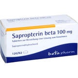 Abbildung: Sapropterin beta 100 mg Tabletten zur Herstellung einer Lösung zum Einnehmen Tablette zur Herstellung einer Lösung zum Einnehmen, 120 St PZN 17884948