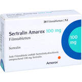 Abbildung: Sertralin Amarox 100 mg Filmtabletten Filmtabletten, 20 St PZN 18114649