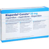 Abbildung: Risperdal Consta 50 mg Pulver + LM z.H.e.depuratus Inj-Suspension Pulver und Lösungsmittel zur Herstellung einer Depot-Injektionssuspension, 1 St PZN 18224409