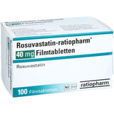 Abbildung: Rosuvastatin-ratiopharm 40 mg Filmtabletten Filmtabletten, 100 St PZN 18253871