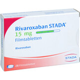 Abbildung: Rivaroxaban STADA 15 mg Filmtabletten Filmtabletten, 28 St PZN 18358819