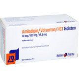 Abbildung: Amlodipin / Valsartan / HCT Holsten 10 / 160 / 12,5mg Fta Filmtabletten, 98 St PZN 18380049