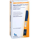Abbildung: Novorapid Flexpen 100 E / ml Injektionslösung in einem Fertigpen Injektionslösung, 10X3 ml PZN 18713516