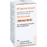 Abbildung: Tyenne 20 mg / ml 400 mg Konzentrat zur Herstellung einer Infusionslösung Infusionslösungskonzentrat, 1 St PZN 18817598
