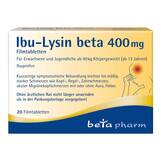 Abbildung: Ibu-Lysin beta 400 mg Filmtabletten Filmtabletten, 20 St PZN 19101146
