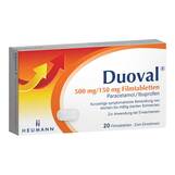 Abbildung: Duoval 500 mg / 150 mg Filmtabletten Filmtabletten, 20 St PZN 19203131