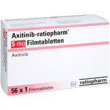 Abbildung: Axitinib-ratiopharm 5 mg Filmtabletten Filmtabletten, 56 St PZN 19261766