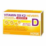 Produktbild Vitamin D3 K2 Hevert + Calcium und Magnesium 4000 IE Kapseln 