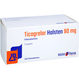 Abbildung: Ticagrelor Holsten 90 mg Filmtabletten Filmtabletten, 168 St PZN 19542991