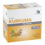 Abbildung: Kurkuma 500 mg + Piperin Kapseln Kapseln, 180 St PZN 19557343