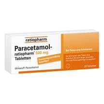 Paracetamol ratiopharm 500 mg Tabletten Paracetamol ratiopharm 500 mg Tabletten