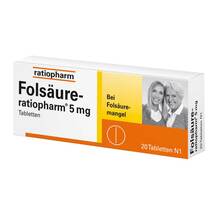Folsäure Ratiopharm 5 mg Tabletten Folsäure Ratiopharm 5 mg Tabletten