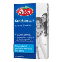 Abtei Knochenstark Calcium 600 + D3 Tabletten Abtei Knochenstark Calcium 600 + D3 Tabletten