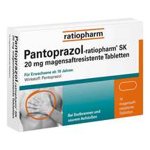 Pantoprazol ratiopharm SK 20 mg magensaftresistent Tabletten Pantoprazol ratiopharm SK 20 mg magensaftresistent Tabletten
