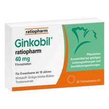 Ginkobil ratiopharm 40 mg Filmtabletten Ginkobil ratiopharm 40 mg Filmtabletten