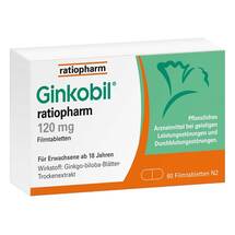 Ginkobil ratiopharm 120 mg Filmtabletten Ginkobil ratiopharm 120 mg Filmtabletten