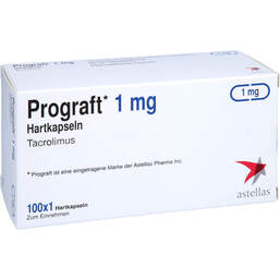 Abbildung: Prograf 1 mg Hartkapseln 100 St, Hartkapseln PZN 00008585
