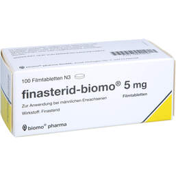 Abbildung: Finasterid biomo 5 mg Filmtabletten 100 St, Filmtabletten PZN 00010636