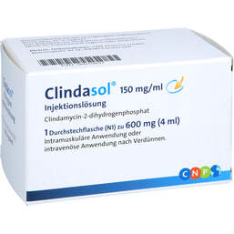 Abbildung: Clindasol 150 mg / ml Injektionslösung 600 mg 4 ml, Injektionslösung PZN 00010837