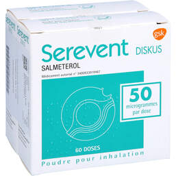 Abbildung: Serevent Diskus 60 Einzeldos 2 St, Inhalationspulver PZN 00013474