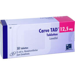 Abbildung: Carve TAD 12,5 mg Tabletten 50 St, Tabletten PZN 00014686
