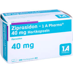 Abbildung: Ziprasidon 1A Pharma 40 mg Hartkapseln 100 St, Hartkapseln PZN 00015533
