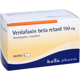 Abbildung: Venlafaxin beta retard 150 mg Hartkapseln 50 St, Retard-Kapseln PZN 00021077