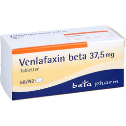 Abbildung: Venlafaxin beta 37,5 mg Tabletten 50 St, Tabletten PZN 00021137
