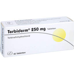 Abbildung: Terbiderm 250 mg Tabletten 42 St, Tabletten PZN 00030604