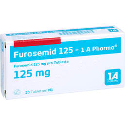 Abbildung: Furosemid 125 1A Pharma Tabletten 20 St, Tabletten PZN 00036363