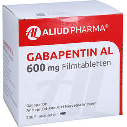 Abbildung: Gabapentin AL 600 mg Filmtab 200 St, Filmtabletten PZN 00038675
