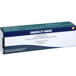 Abbildung: Engerix B Kinder Injektionssuspension in einer Fertigspritze 1X0.5 ml, Fertigspritzen PZN 00041387