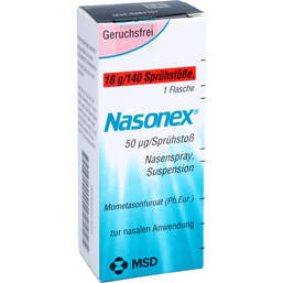 Abbildung: Nasonex 140 Sprühstöße Nasenspray 18 g, Nasenspray PZN 00055509