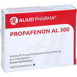 Abbildung: Propafenon AL 300 Filmtabletten 100 St, Filmtabletten PZN 00055768
