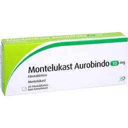 Abbildung: Montelukast Aurobindo 10 mg Filmtabletten 20 St, Filmtabletten PZN 00062596