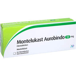 Abbildung: Montelukast Aurobindo 10 mg Filmtabletten 50 St, Filmtabletten PZN 00062780