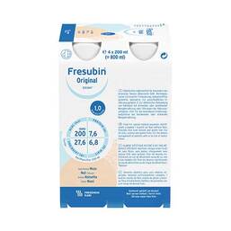 Abbildung: Fresubin Original Drink Nuss Trinkflasche Lösung, 4X200 ml PZN 00063727