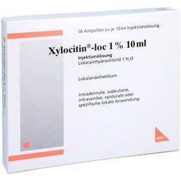 Abbildung: Xylocitin Loc 1% 10 ml Ampullen 10X10 ml, Injektionslösung PZN 00064141
