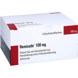 Abbildung: Remicade 100 mg Pulver zur Herstellung einer Infusionslösung 4 St, Pulver zur Herstellung eines Infusionslösungskonzentrates PZN 00067808