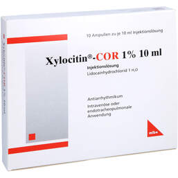 Abbildung: Xylocitin Cor 1% 10 ml Ampullen 10X10 ml, Injektionslösung PZN 00067990