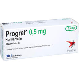 Abbildung: Prograf 0,5 mg Hartkapseln 50 St, Hartkapseln PZN 00071170