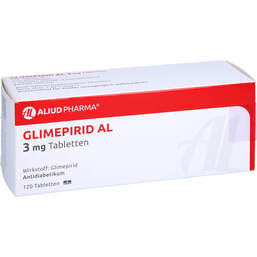 Abbildung: Glimepirid AL 3 mg Tabletten 120 St, Tabletten PZN 00071307